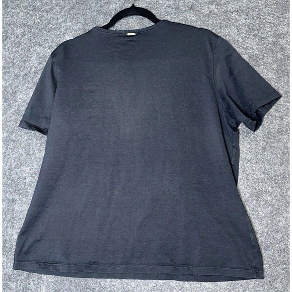 St. John Sport by Marie Gray Black T-Shirt with Embroidered Design - Size XL - Picture 7 of 7